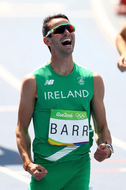 olympicsrio:  Thomas Barr of Ireland reacts after round one of