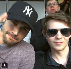 primatechfiles:  Ryan Guzman & Robbie Kay at the baseball