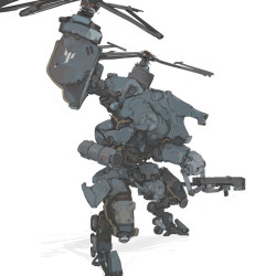 rhubarbes:  ArtStation - MarchOfRobots #4 - Gryphon, by Aedel