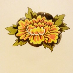 Another flower copied outta the flash book. #tattooflash #traditionalamerican