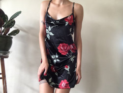 etsygold:  Silky Rose Slip Dress(more information, more etsy