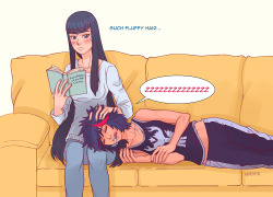 herokick:lazy weekend~ ♪Satsuki’s lap makes the perfect pillow.