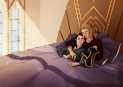 miusart:  ladyblackadder asked for a delightful Thorki commission