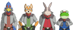 A first draft Star Fox visual novel style sprites, and some screenshots