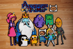 allpeoplescareme:  FINALLY FINISHED! My Adventure Time Hama bead