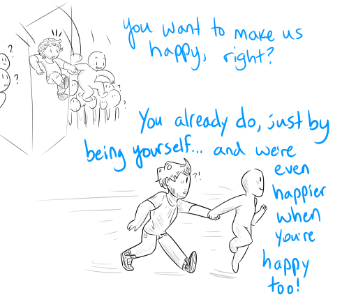 frecklydork:  You’ve done so much good in this world, and you’ve inspired literally millions to spread joy along with you. I hope this little comic made you smile, even if only a moment. 