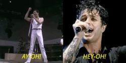 friendraichu:  Queen / Green Day parallelsBonus:Green Day ‘We
