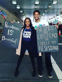 accras:Aja & Alfie at the Women’s March, 1/21/17