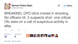 actjustly:  BREAKING: DENVER POLICE FATALLY SHOOT TEEN GIRL Denver