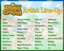 catstealers-zines:    The artist line-up for The Animal Crossing