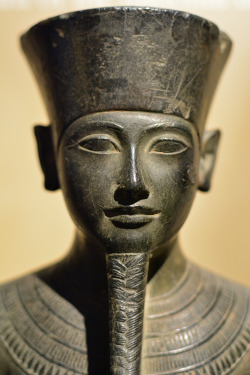 awesomepharoah:  Greywacke statue of Amun (detail), 18th-19th Dynasty, New Kingdom *   King shit