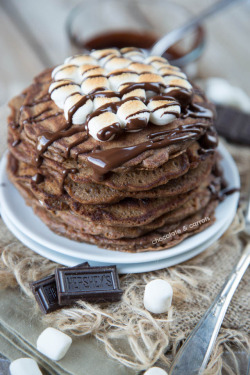 lifteatgetswole:  do-not-touch-my-food:  S’mores Pancakes 