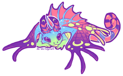 therougecat: Lil’ doodle of a sprite darter dragon! Their bright,