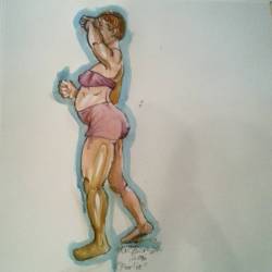 Drawing at Dr. Sketchy’s! Thanks Portia! #art #drawing