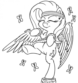 30minchallenge:Just one drawing today! Fluttershy being one with