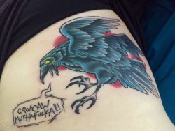 tattoosnyc:  “Caw caw, muthafucka!!” — Rob Sampson