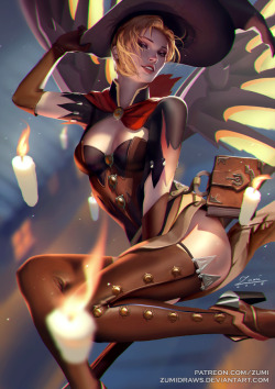 zumidraws:  Witch Mercy from OverwatchSupport me on Patreon for