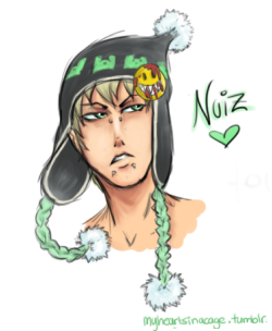 myheartsinacage:  Really quick bust of Noiz from DRAMAtical Murder.