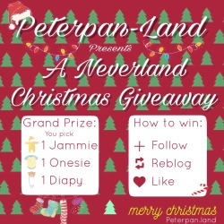 peterpan-land: PeterPan-landâ€™s Neverland Christmas Giveaway!!!! As a big thank you for all the love and support, I want to do something special for my followers!  How you win: You have to be following my blog, Peterpan-land.tumblr.com Reblog this Post