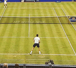 oliviergiroudd:  Dimitrov takes a tennis ball to the crotch v