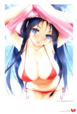 happoubi jin bikini erect nipples panty pull shirt lift swimsuits