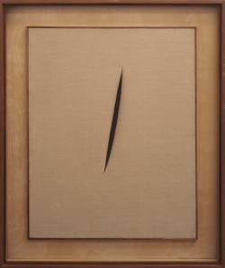 cavetocanvas: Lucio Fontana, Spatial Concept ‘Waiting,’