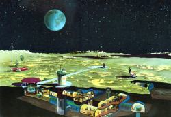 “Research Station on the Moon” illustrated by Eberhard