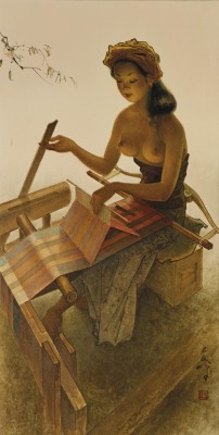 The Weaver, by Lee Man Fong, via MutualArt.   