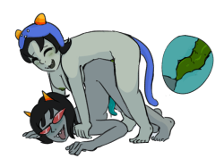 rainbowsprinklesart:  Nepeta and terezi suggested by an anon