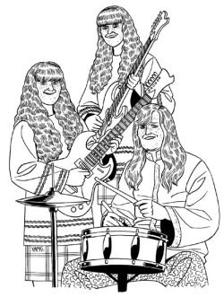 ratboneink:  The Shaggs by Jamie Hernandez  