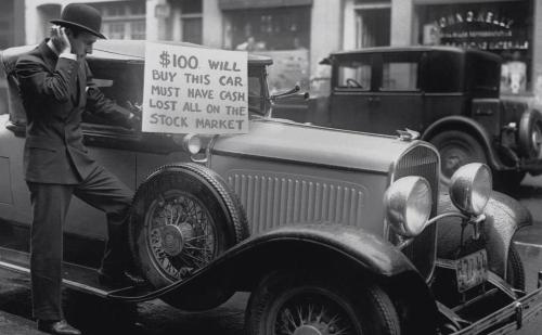 Oh, for a time machine … (photo from 1929 following The Great Crash of Wall Street)