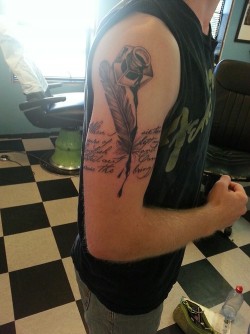 tattoos-org:  My tribute to my love of poetry and my great grandfather.