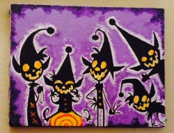 theoctoberbear:  candyimp:  A mini canvas that I painted on for