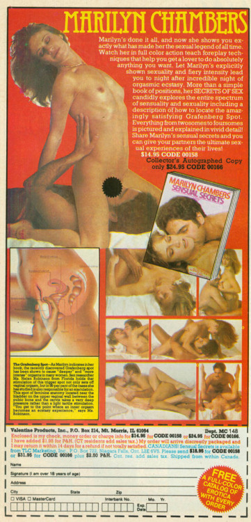 Ad for Sensual Secrets (1981). Read about it here.