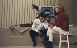 the60sbazaar:  Brian Jones and Keith Richards at the ABC studios 