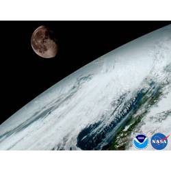 GOES-16: Moon over Planet Earth #nasa #apod #noaa #goes16 #satellite