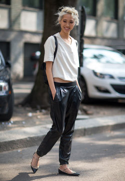 koreanmodel:  Streetstyle: Soo Joo in Milan 