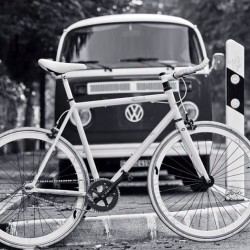 #bike #antique #volkswagen #westfalia #black #white