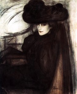 Lady with Black Veil, Jozsef Rippl-Ronai (1861-1927), 1896. (Hungarian