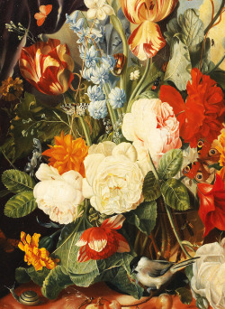 jaded-mandarin:  Josef Holstayn. Detail from Floral Still Life