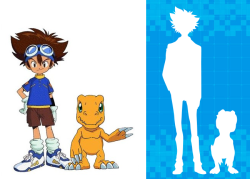 digivice:  look at how tall taichi is now compared to agumon!!!