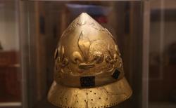 coolartefact:  Golden helmet of the French King Charles VI, found