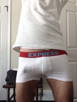 corbeauxtube:  This set of bulging briefs and hot cock are a