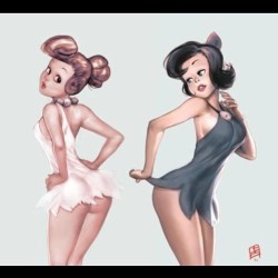 #theflintstones #bettyrubble #wilmaflintstone #flintstones