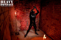 heavy-bondage:Chains…manacles…hood and gags…skintight rubber…a