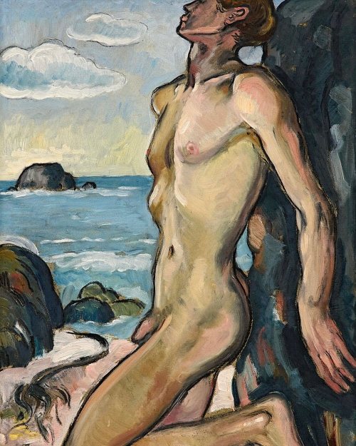 antonio-m:François Krige (1913-1994), ‘Male Nude on the Beach’,
