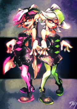 akunohomu:  Squid Sisters by Mz.縞