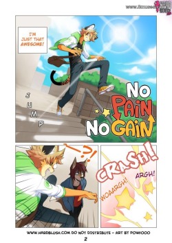 mute-furry:  No pain No gain ½  A lot of requests for a comic