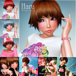 Amazing 3D digital figure compatible with Poser.  Meet Haru, a perky female with adjustable hair, clothes, facial and body features, and loads of items. This bundle was made with the latest version of Poser Pro 11. Check it out! Haru Base Bundle  http://r