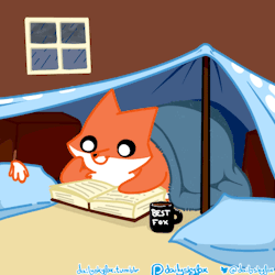dailyskyfox: Today I made a pillow fort, I have a good book,